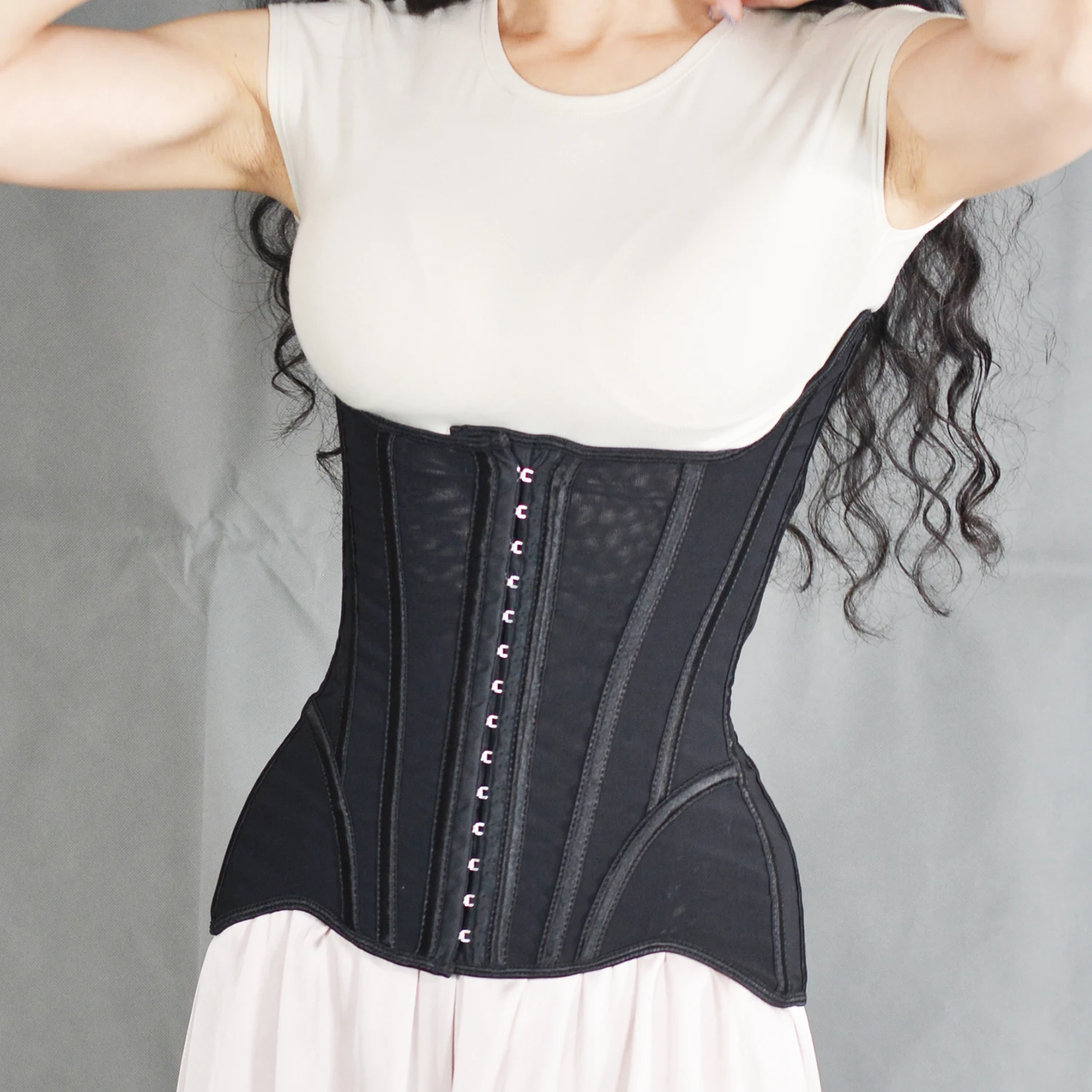 Женская сетчатая искусственная Спортивная строгая корсет песочные часы