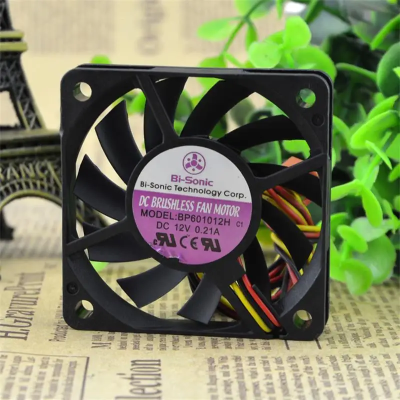 Новинка, для телефона, BP601012H, 12 В, 6010 А, 6 см, дюйма, 3-проводной охлаждающий вентилятор