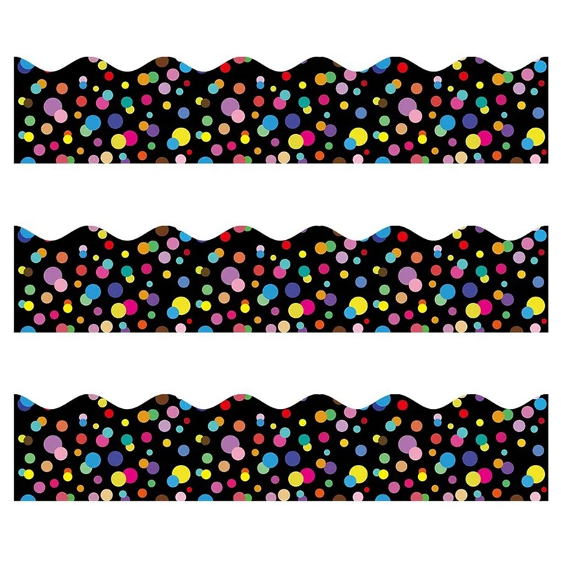 

2X Border Trim Bulletin Borders Stickers 65 Ft Back-To-School Decoration Borders For Bulletin Board/Black Board Trim