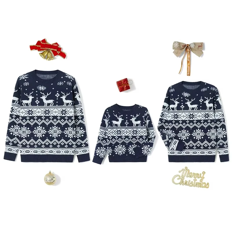 Pull de Noël Assressentipour la Famille pour hommes et femmes pull en Y renne père толстовка gar vari and filles