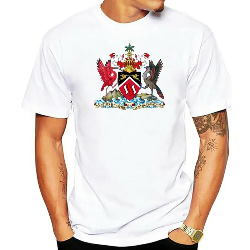 

Coat Of Arms Of Trinidad And Tobago Flag T-shirt For Men Plus Size Custom Team Tshirt