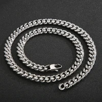 60cm hip hop cuban chain long men necklaces shiny stainless steel heavy vintage necklace choker jewelry