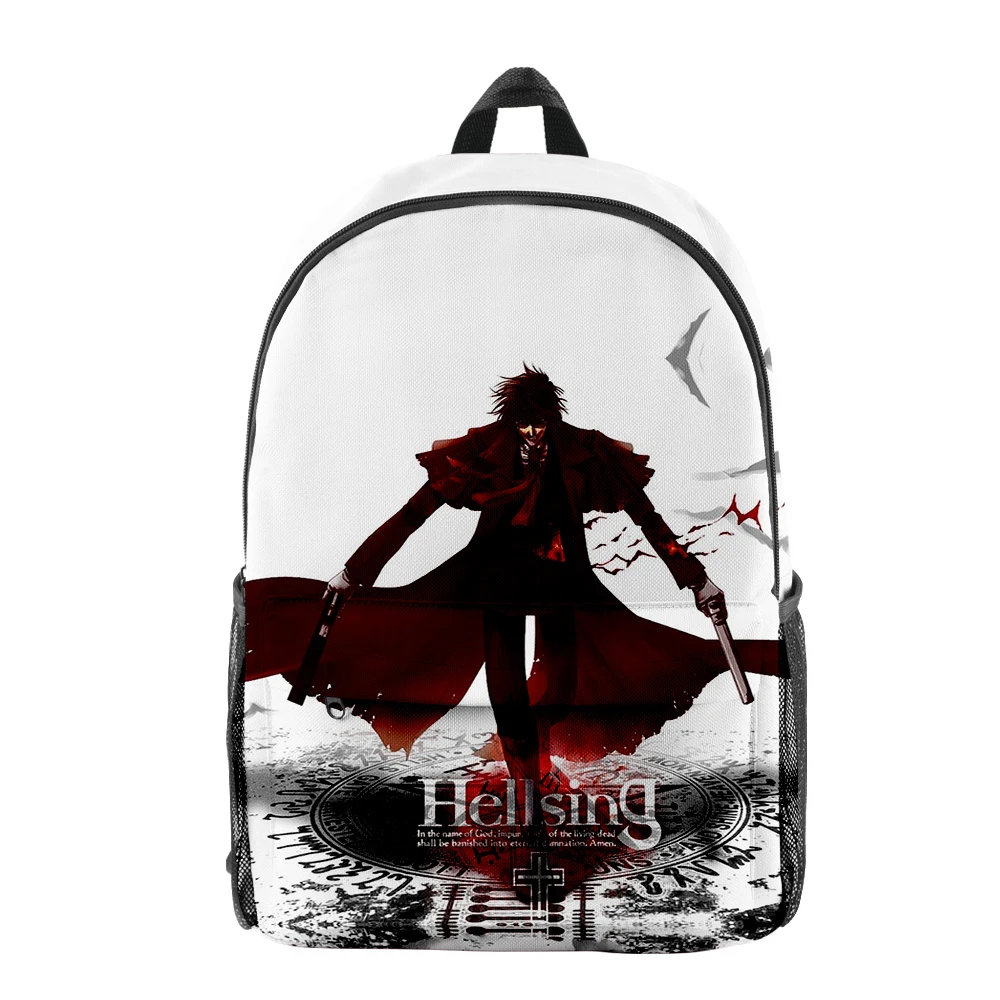 

Hip Hop Fashion Hellsing pupil Bookbag Notebook Backpacks 3D Print Oxford Waterproof Boys/Girls Casual Travel Backpacks