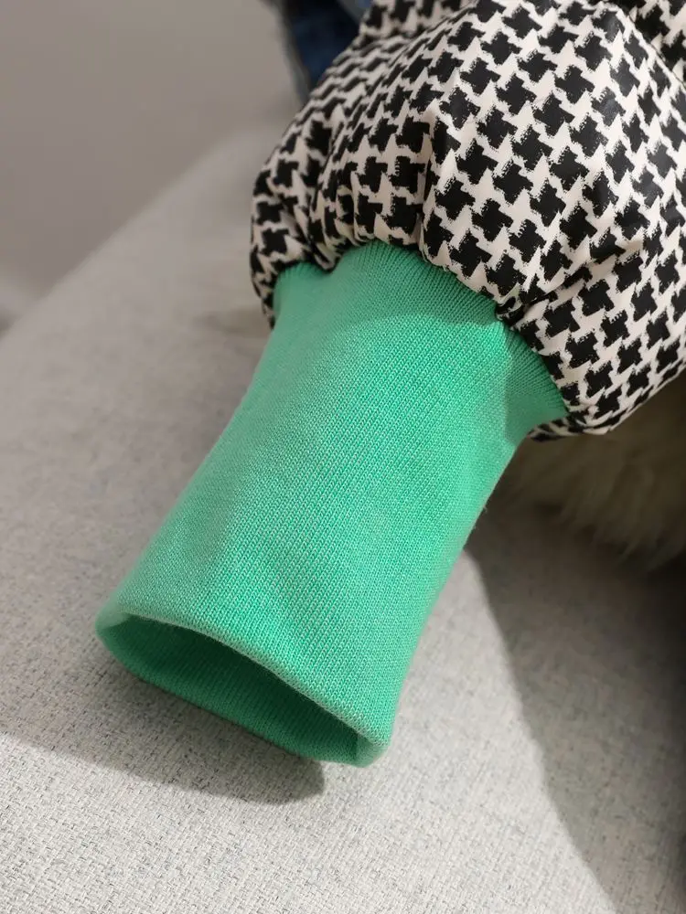 Winter Coats Women Plaid Puffer Jacket Parka Super Hot Coats Hooded Down Jacket Loose Korean Fashion Snow Clothes