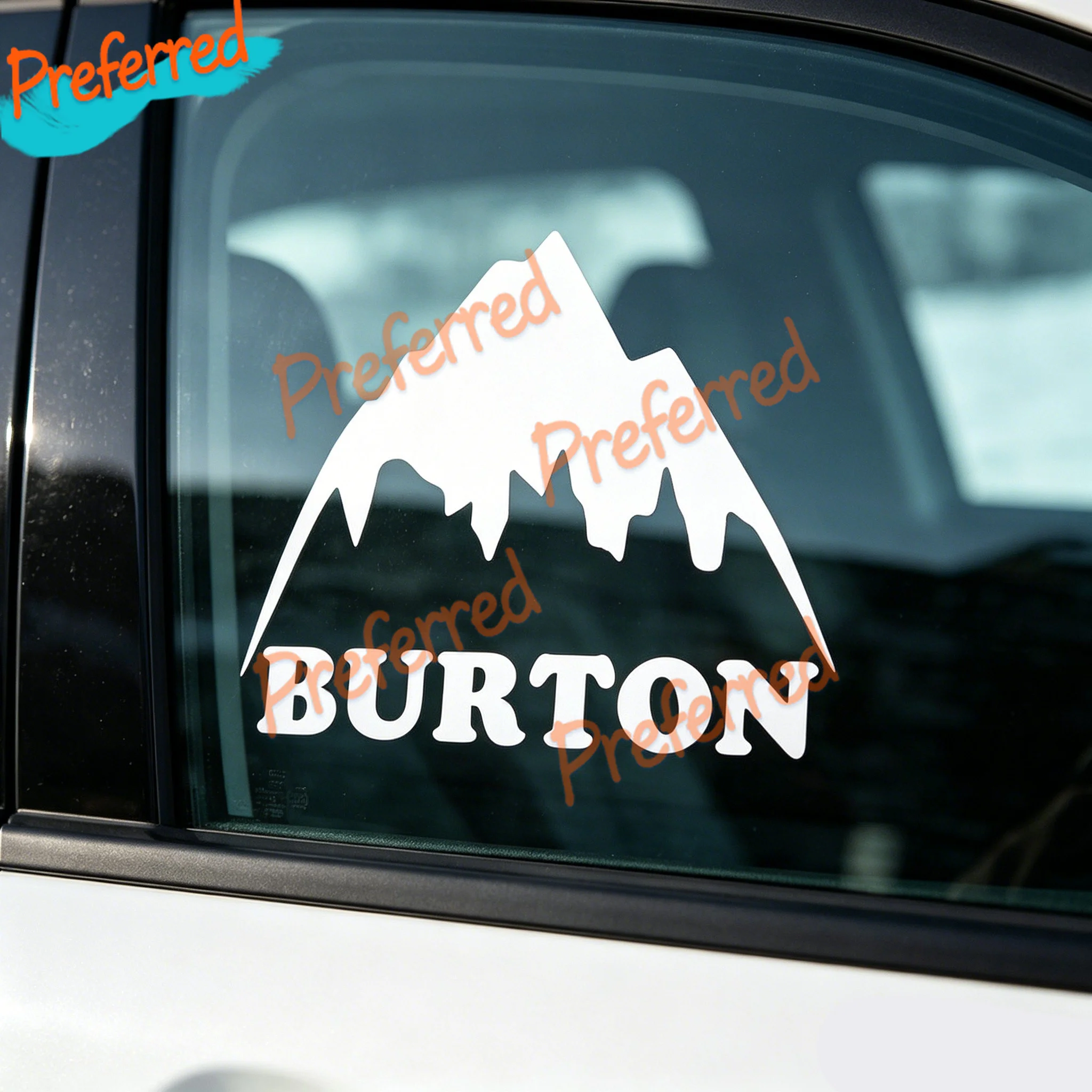 Фото 2 наклейки Burton - наклейки для лыж, сноуборда, фристайла, горных видов спорта, пудрового катания, с возможностью индивидуальной настройки размера. №2