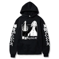anime tokyo revengers style and mikey prints hoodies regular sweatshirt oversized unisex sportswear casual hooded winter fashion