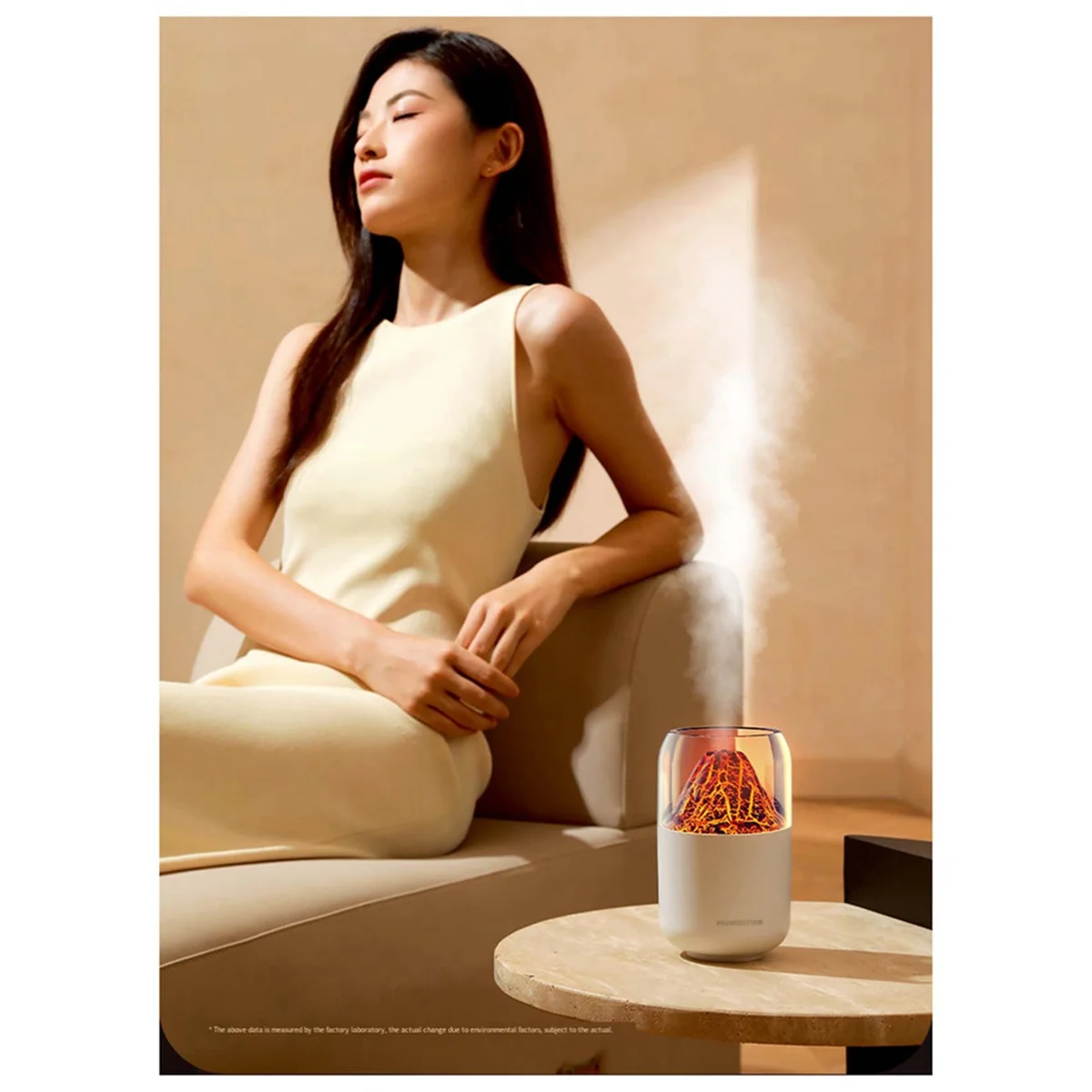 Увлажнитель воздуха лампа с холодным пламенем миниатюрная Бесшумная настольная