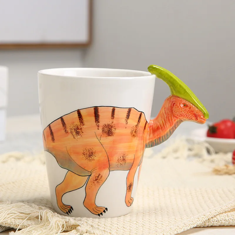 

Керамическая кружка с динозаврами