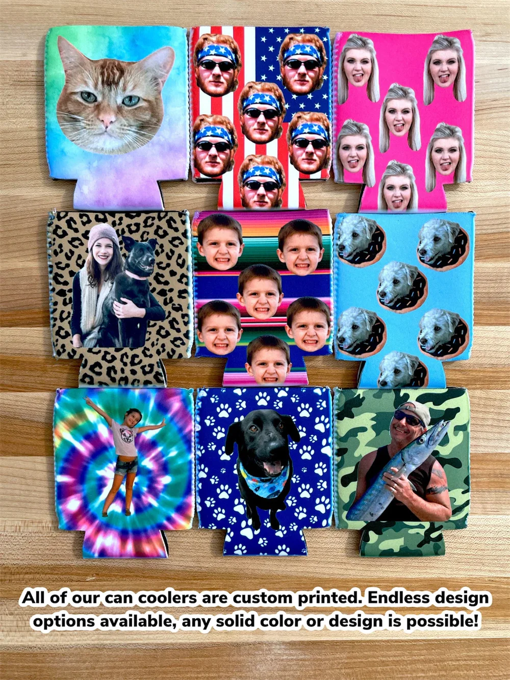 Персонализированный изолированный кулер для банок Забавный фотографий