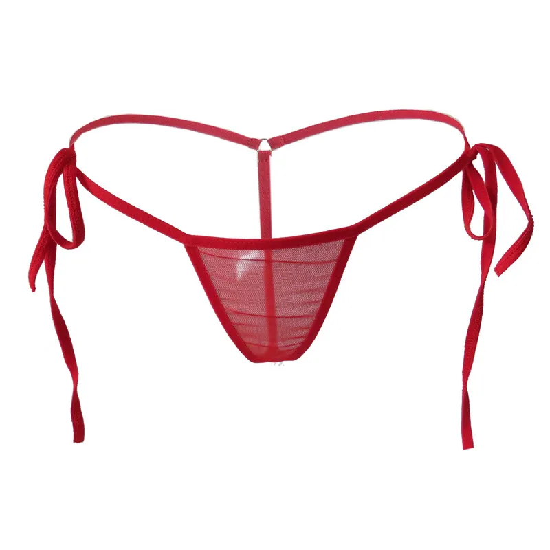 

sexy lingerie femme underwear women panties ropa interior femenina tanga thong Netting transparent String Frenulum Adjustable