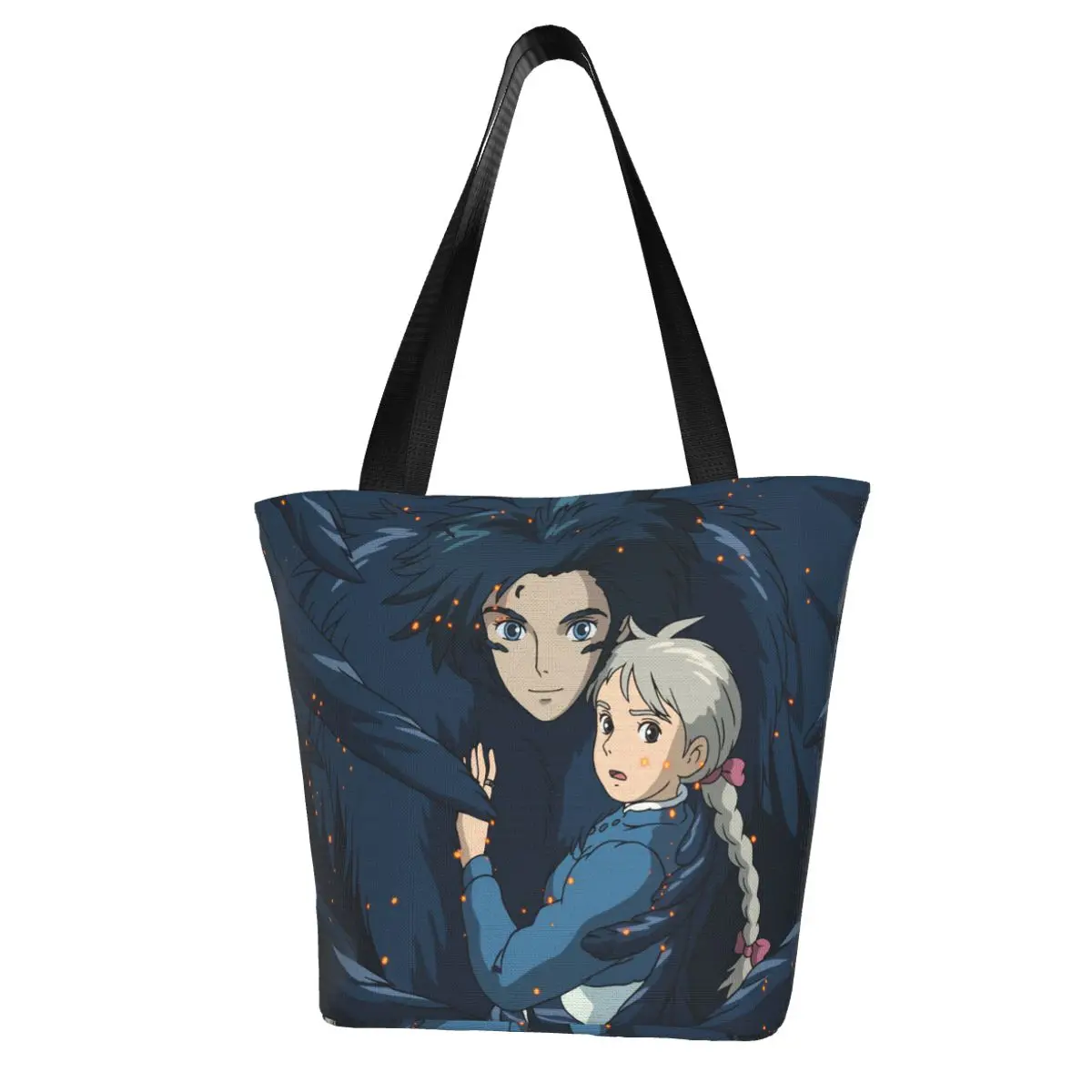 

Howls Moving Castle Howl Shopping Bag Sophie Gift Stylish Handbag Polyester Outdoor Female Bags