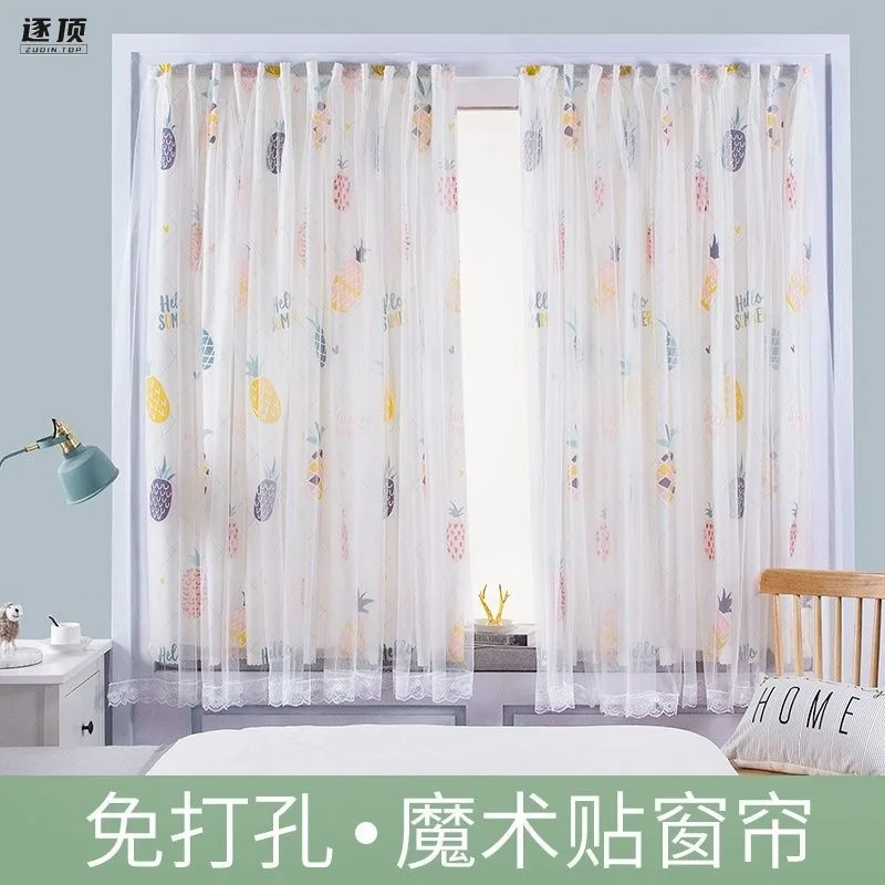 

20523-STB-Plant Window Tulle Curtains for Living Room Bedroom Hotel Luxury Decoration