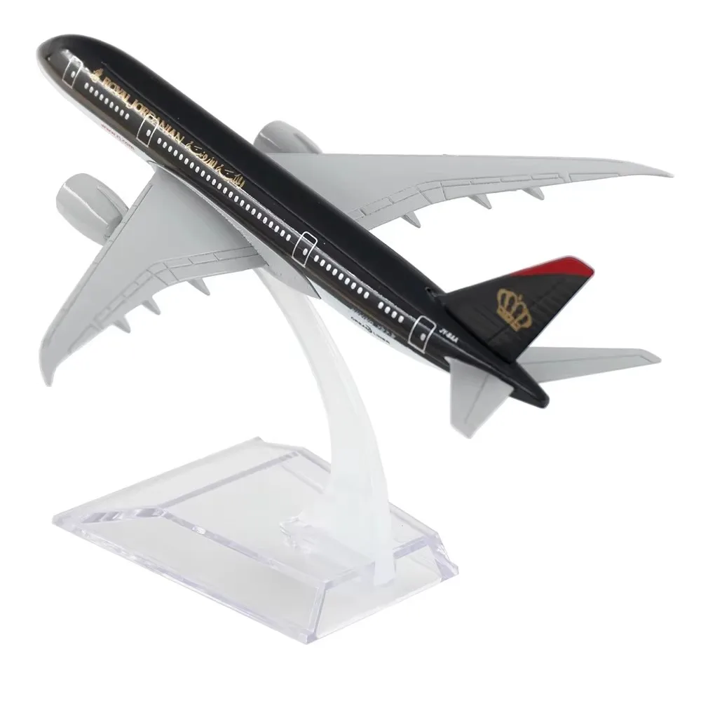 Фото Металлическая модель самолета Boeing 787 Jordanian Airline, 16 см, масштаб 1:400, из литого сплава, с подставкой №4