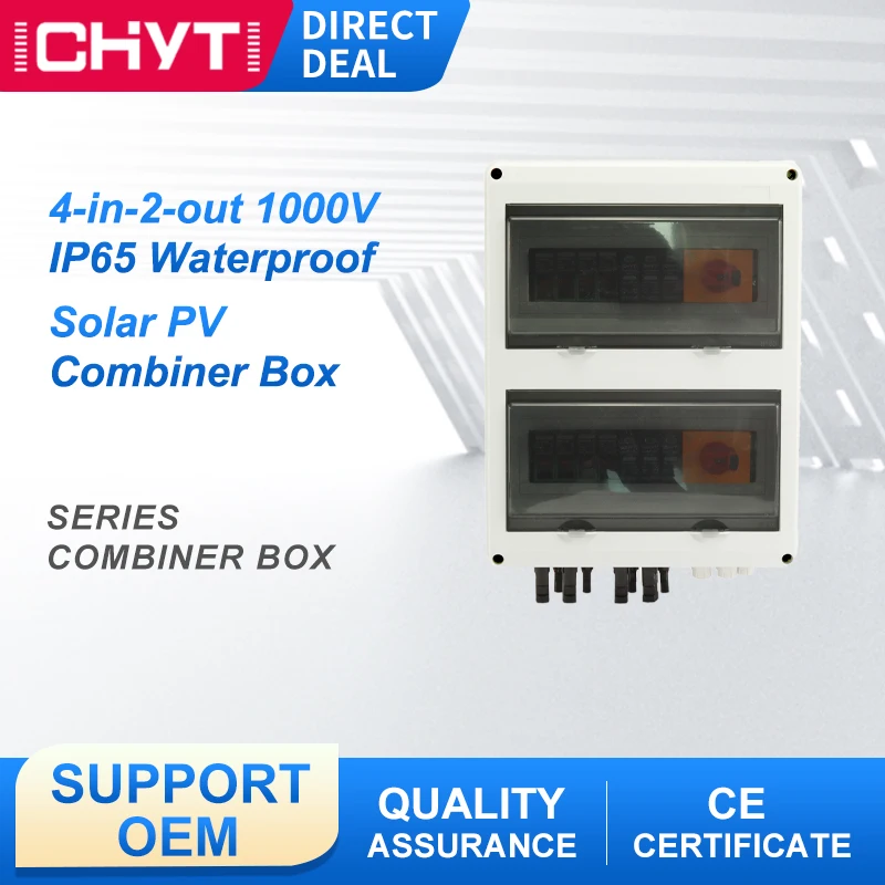

4-в-1, 1000 В, 24 канала, IP65, водонепроницаемый Электрический Поликарбонат для поверхностного монтажа, защита от перенапряжения солнечных батаре...