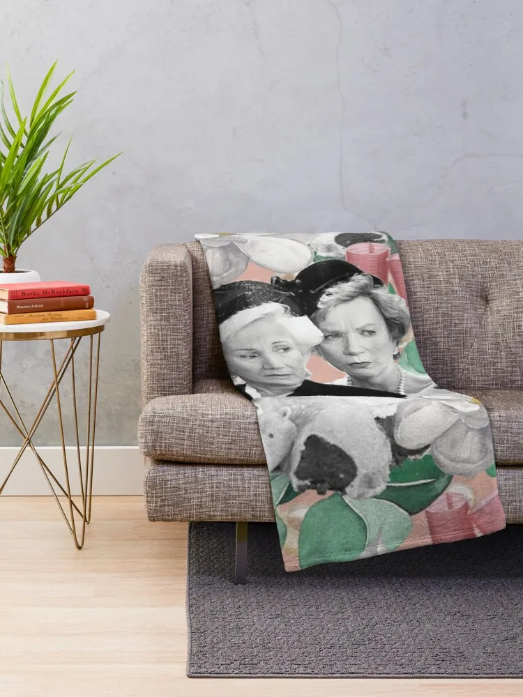 Стальной магнолий Южный Шарм коллаж плед одеяло диван милое клетка