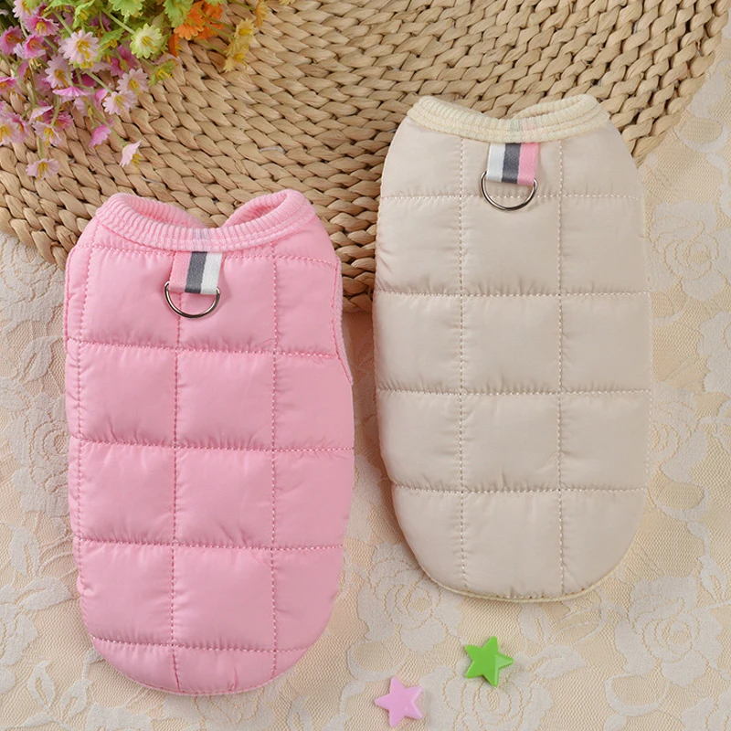 

Winter Warm Dog Clothes For Small Dogs Windproof Dog Down Jacket Solid Color Dogs Coat Jacket Padded Clothing Pet Dog Clothes