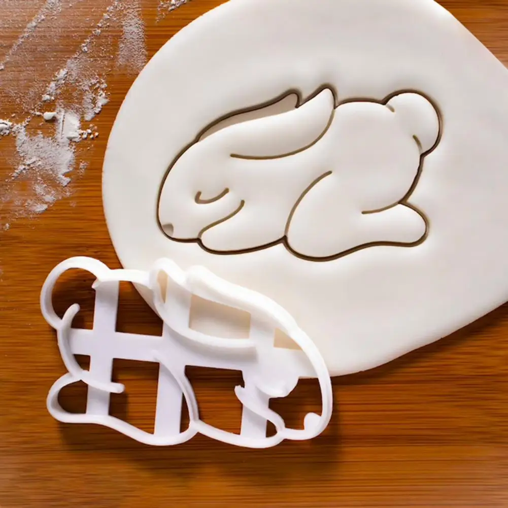 

Cute Dessert Mold Lightweight Cookie Stamp Non-stick Easter Bunny Baking Mold DIY