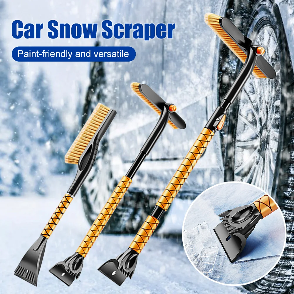 

Treeligo Car Snow Brush Extendable Snow cleaning shovel Brush Scraper on ice windows car Windshield Snow Cleaning Remover Tool