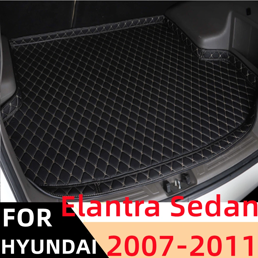 

Коврик для багажника автомобиля для HYUNDAI Elantra Sedan 07-11All погодные XPE высокие боковые задние накладки для груза коврик подкладка для багажника з...