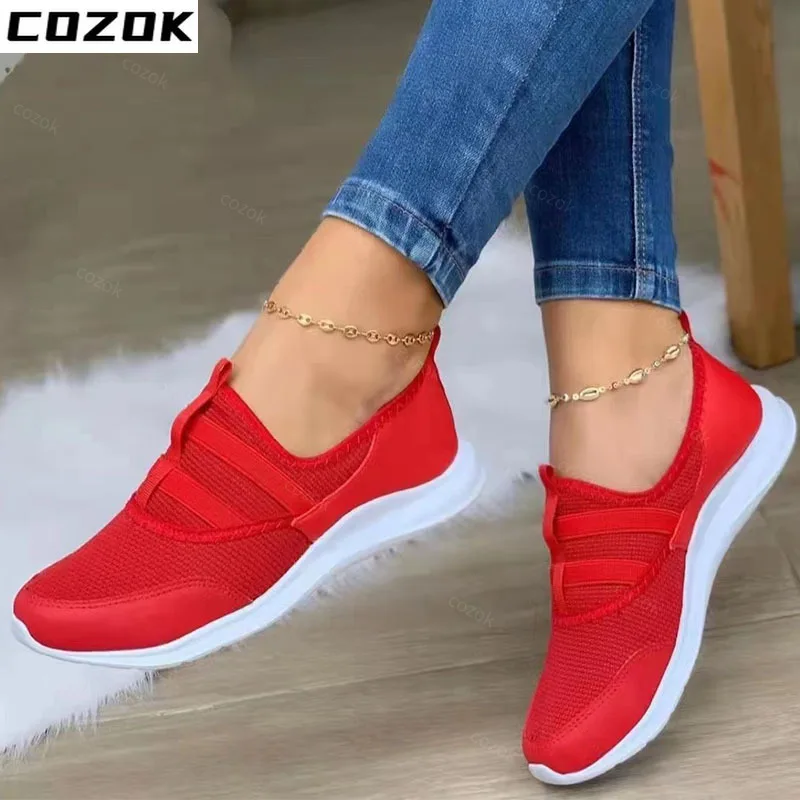 Sneakers Summer New 2022 Running Feminino Female Vulcanized Shoes Women Casual Shoes Fashion Breathable Walking Mesh Flat Shoes