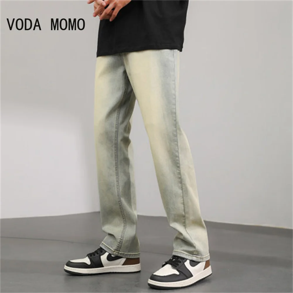 Fashion Street Style Ripped Skinny Jeans Men Vintage wash Solid Denim Trouser Mens Casual Slim fit pencil denim Pants hot sale