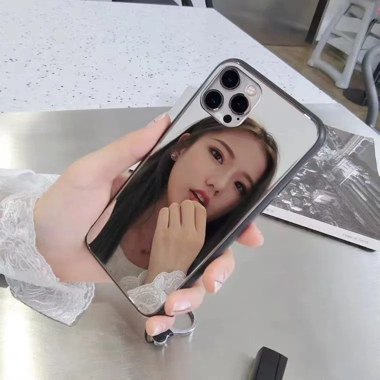 

High Quality Mini Makeup Mirror Case For iPhone 13 12 11 Pro Max New Soft Case Mini iX XR XsMax SE 2020 5s 6 7 8 Plus Phone Case