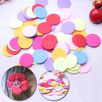 200pcs mixed color round felt fabric pads patches for diy sewing scrapbook crafts handmade applique material flower accessories