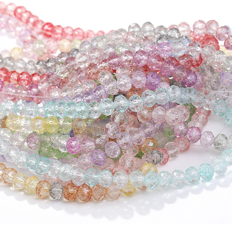 4/6/8 мм стеклянные бусины для рукоделия Diy ювелирные украшения кристаллы