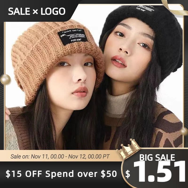 

Новинка, облегающие шапки с манжетами, теплые осенне-зимние вязаные облегающие шапки, облегающие шапки, шапки, шапки в стиле хип-хоп