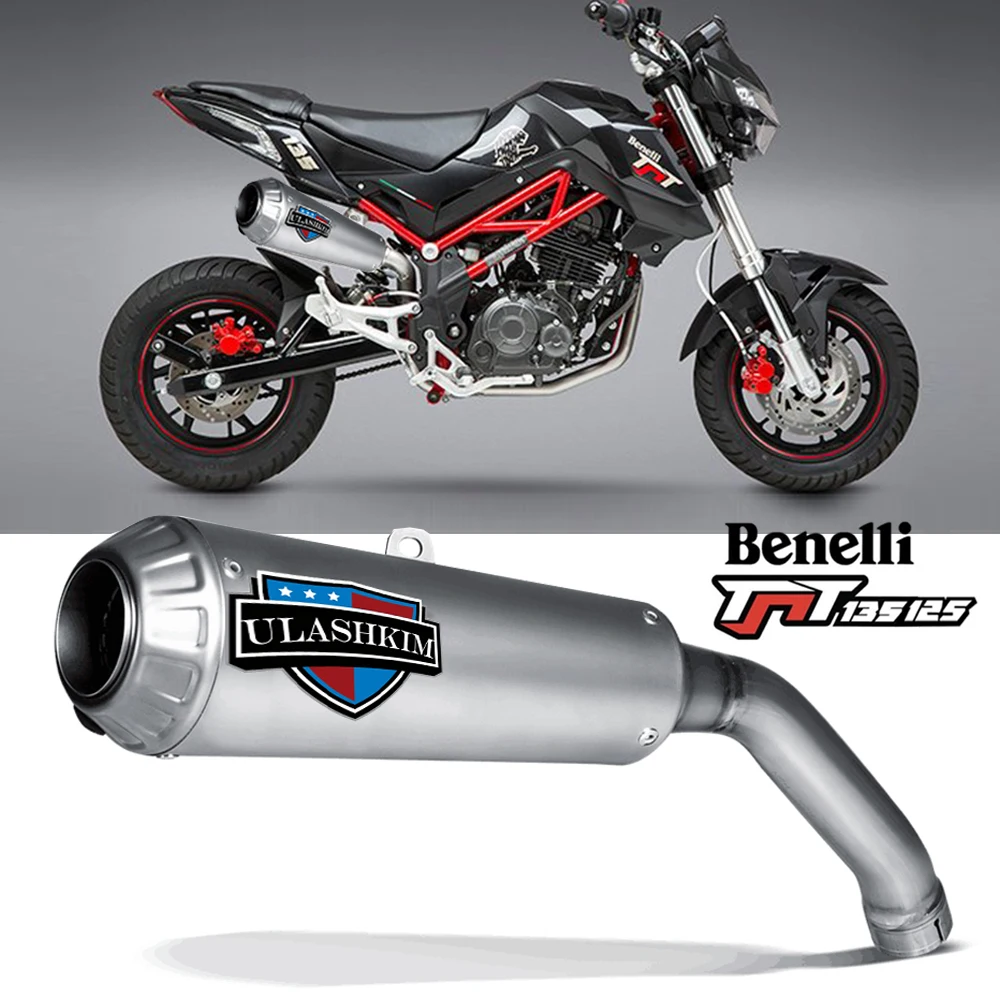 Full System Exhaust For Benelli Tnt 125 Tnt 135 Motocycle Exhaust Muffler Front Pipe Tube Tnt125 Tnt135 Motorcycle Exhaust