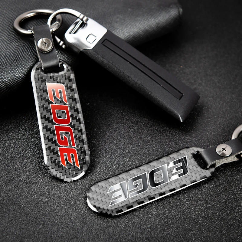 

Support personalized custom carbon fiber nameplate metal keychain for Ford edge