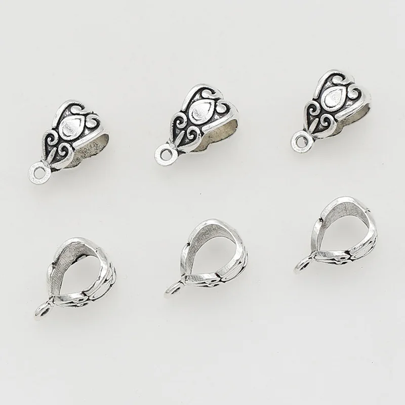 

50 шт./лот Ретро бусины-соединители ручной работы под античное серебро бусины с большим отверстием цинковый сплав Подвеска-соединитель DIY Юв...