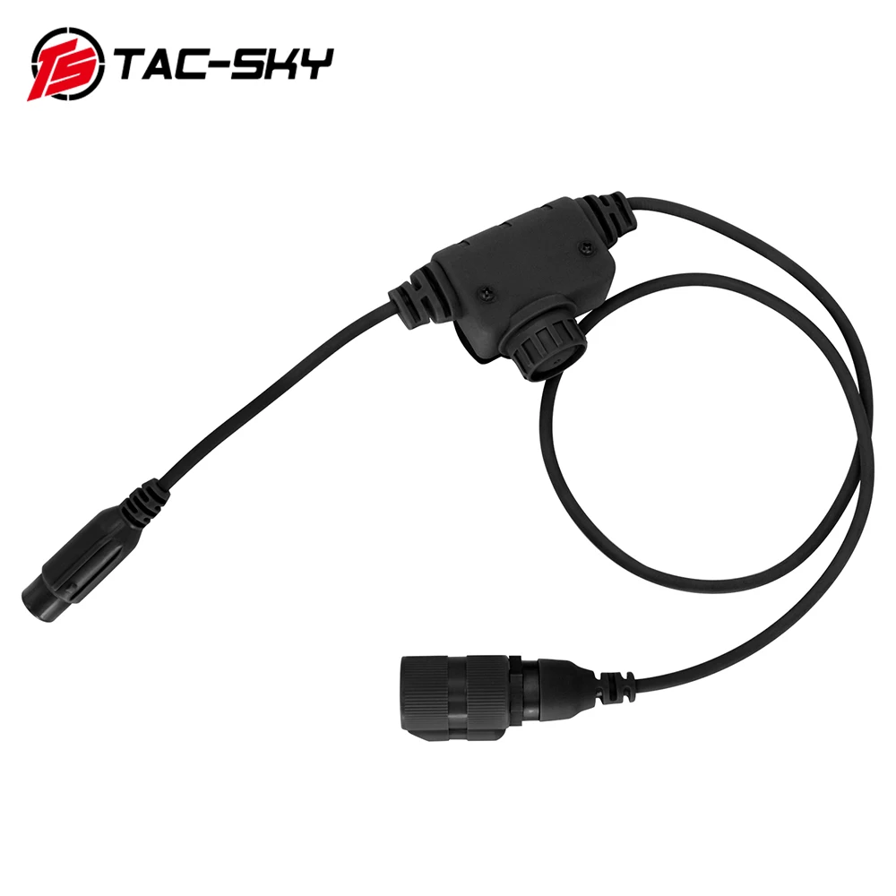 Tactical RAC 6PIN PTT Push to Talk RAC Airsoft Shooting Headphone Adapter 6 Pin Plug for Tactical Hunting Headphones