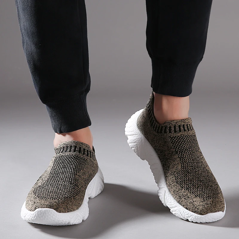 Mens Fashion Running Shoes Comfortable Casual Sneaker Breathable Non-slip Wear-resistant Outdoor Sport Shoes