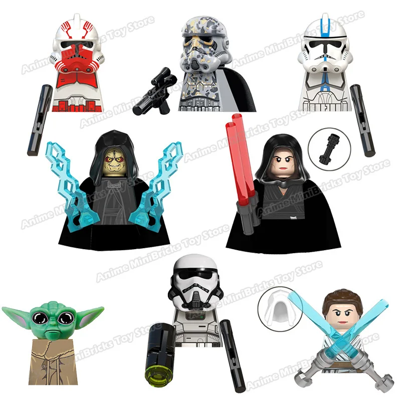 Конструктор Disney детские игрушки мандалориан кубики йода фигурки героев WM6036 6037 6039