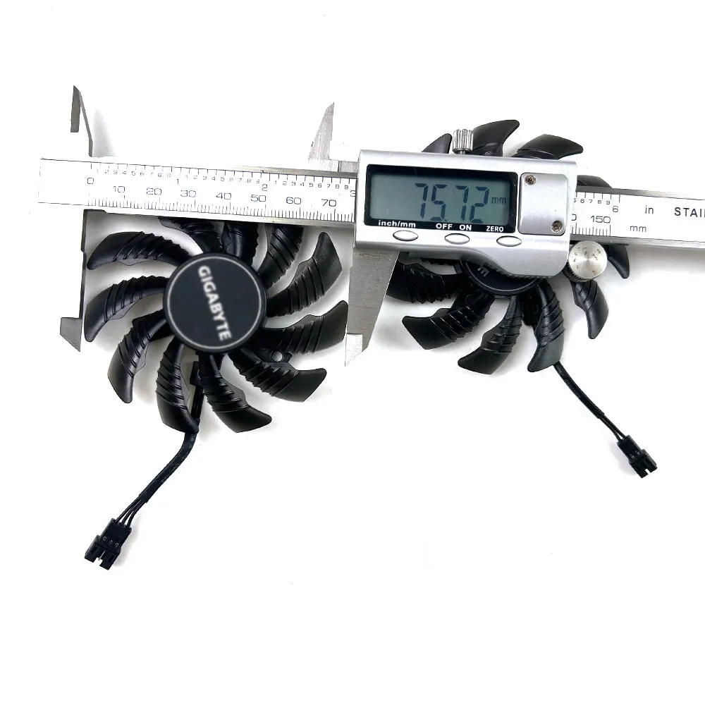 Фото НОВЫЙ Вентилятор охлаждения 75 мм 3PIN PLD08010S12H для видеокарты Gigabyte GTX1650 4GB Windforce №2