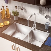 undermount pipe kitchen sink drainboard stainless steel mixer taps bathroom washing sink organizer cocina kitchen accessories