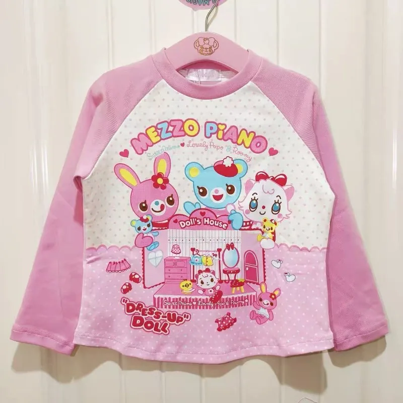Фото Футболки HOUZHOU в стиле Kawaii Juminocore для женщин, Y2k Cutecore, в горошек, с длинным рукавом, в японском стиле, милые эстетичные облегающие топы №1