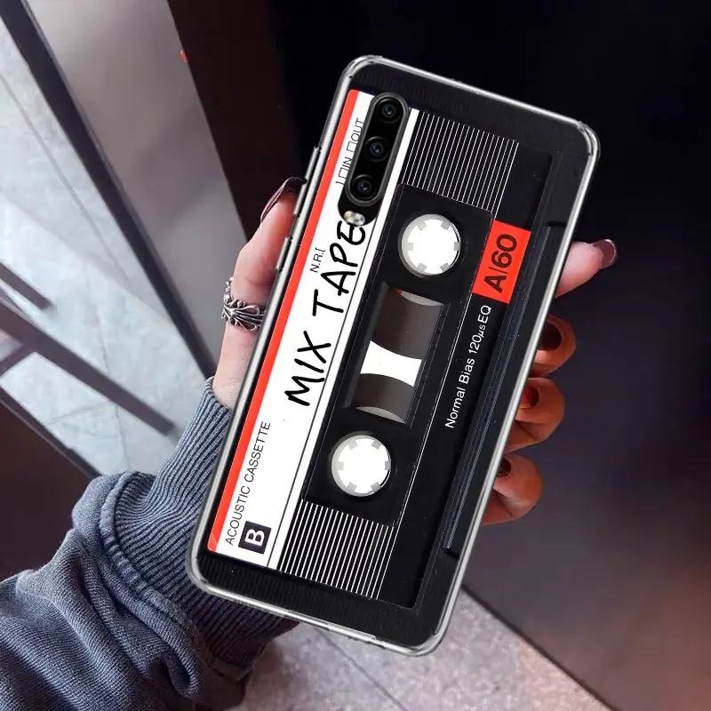 Винтажный Магнитный чехол-кассета со старинной лентой для телефона Huawei P40 P30 P20 P10
