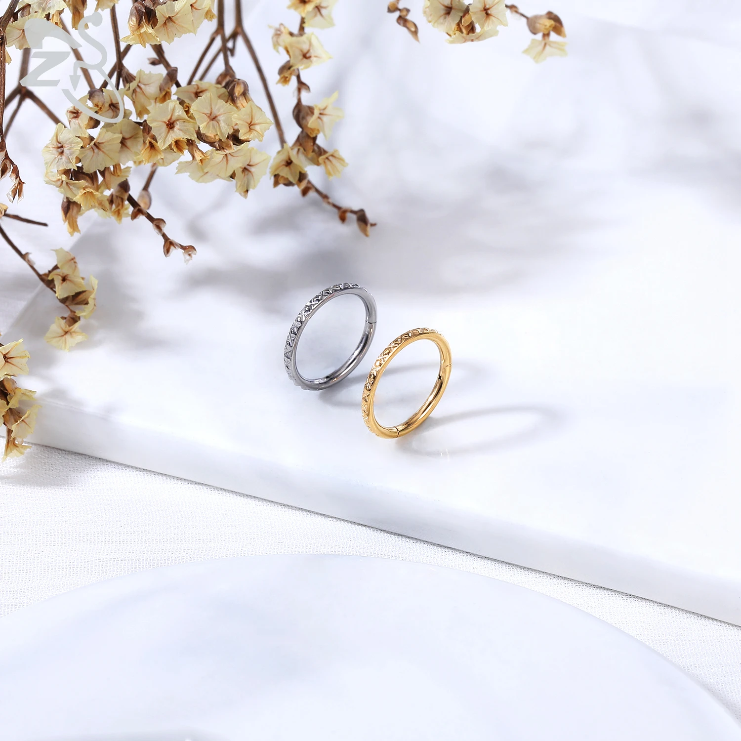 Кольцо ZS из титановой стали G23 для носа ювелирное украшение пирсинга с