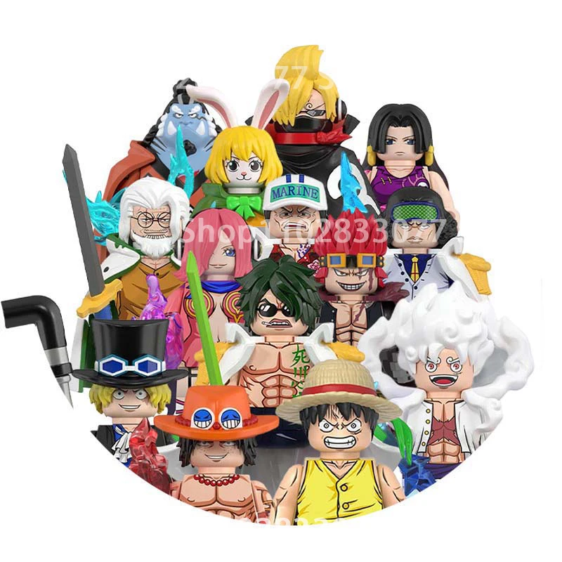 Аниме мультфильм фигурки модели WM6187 WM6188 WM6189 WM6190 X0353 Сборка строительные блоки