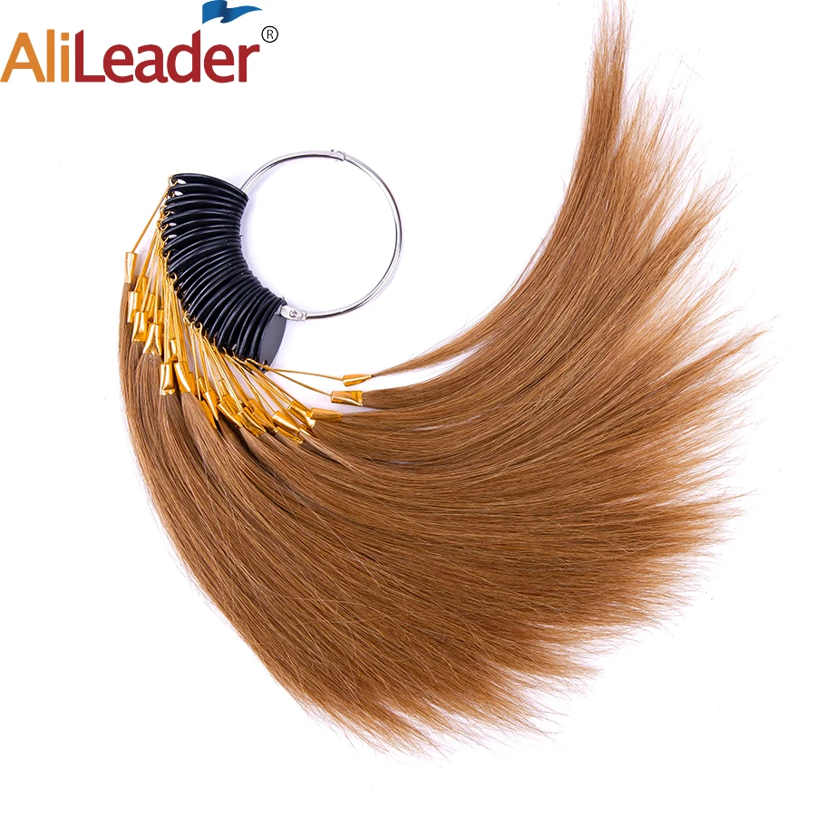 

Alileader образец волос 30 шт./упак. 100%, кольцо для окрашивания человеческих волос, образец цвета, мягкие натуральные волосы, образцы для наращива...