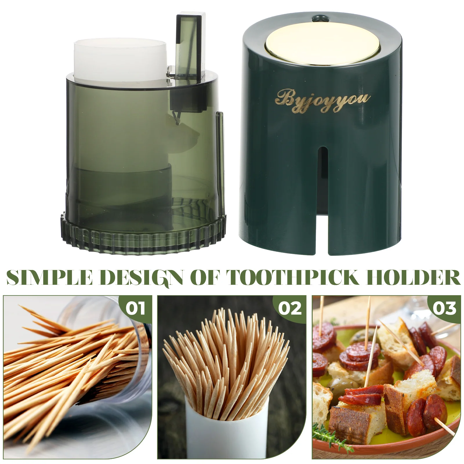 Настольный держатель для зубочисток с крышкой акриловый пресс-тип домашний