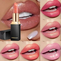 2019 new 9 colors luxury lipstick lips makeup waterproof shimmer long lasting pigment nude pink mermaid shimmer lipsticks makeup