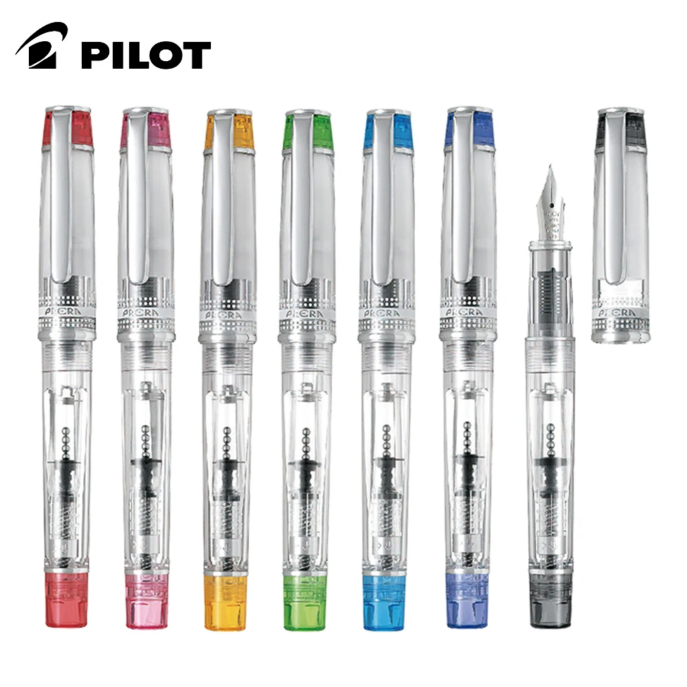 Фото Перьевая ручка PILOT PRERA FPRN-350R, чернильная ручка, милая и компактная цветная прозрачная перьевая ручка для практики №1