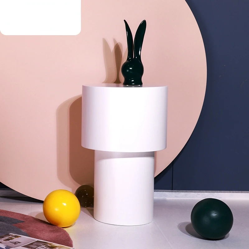 

sxIns Wind Net Red Mini Corner Table Sculptured Ornaments Base Flower Rack Silent Wind Bedside Table