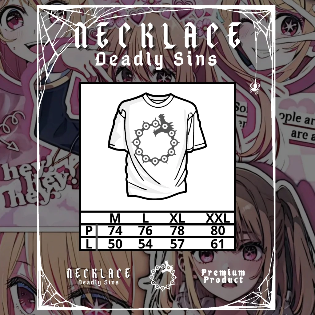 KRONE Kaos Anime RUBY HOSHINO Katun Premium 24s БЕЗ ДАТЧИКА - футболка Oshi No Ko Oversize Pria Dewasa