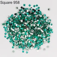 crystal drill resin shiny colorful square crystal stone diamond painting embroidery rhinestones mosaic crystal drill home decor
