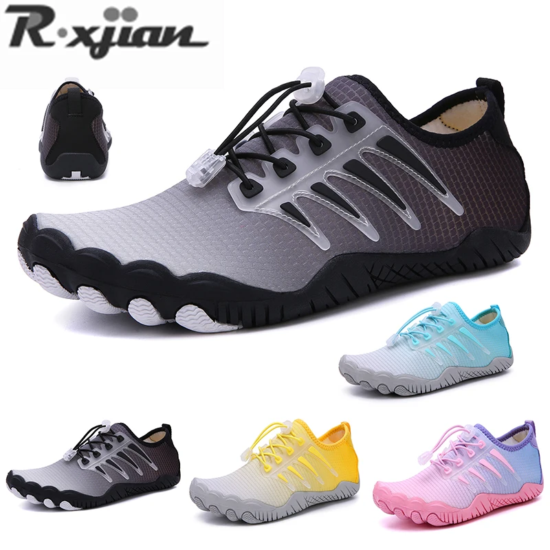 Summer Women And Men Outdoor Leisure Lightweight Breathable Flexible Light Soft And Comfortable Elastic Amphibious Wading Shoes
