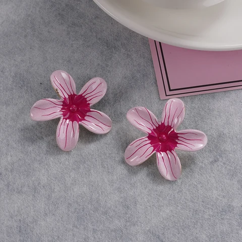 Розовые серьги-гвоздики WEALTHYBOO